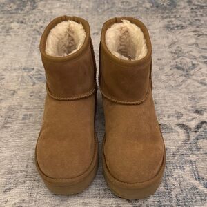 UGG Tan Shearling Lined Boots